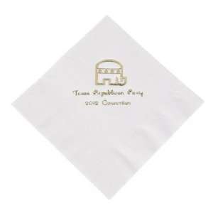  Personalized Republican White Lunch Napkins   Tableware 