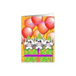  Kitty Cats Birthday Card Card Toys & Games