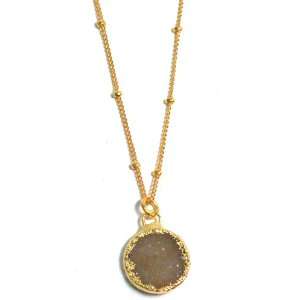 Nina Nguyen 22k Gold Vermeil Petal Pendant Necklace With Gold Dipped 