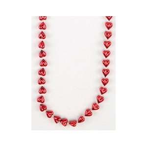  Red Heart Bead Necklaces 