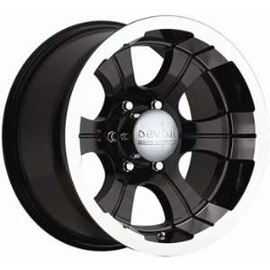 Devtno 349 15x8 Black Wheel / Rim 5x4.5 with a  28mm Offset and a 74 