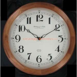  20 Round Wood Wall Clock by Sterling & Noble Clock Co 