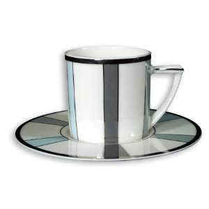  Apsara   Espresso Cup and Saucer Blue/Grey   2 oz 