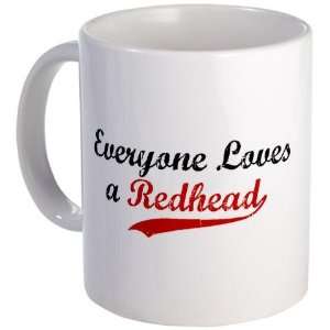 Everyone Loves a redhead Funny Mug by   Kitchen 