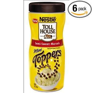 Nestle Tollhouse Mini Semi Sweet Morsels Toppers, 8 Ounce (Pack of 6)