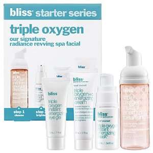   Bliss   Triple Oxygen Radiance Revving Spa Facial Starter Kit Beauty