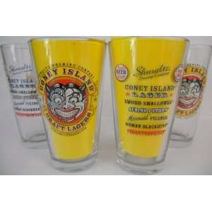 Set of 4 Shmaltz Brewing Company Coney Island Craft Lagers 16 Oz. Pint 