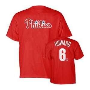 Philadelphia Phillies Ryan Howard Name and Number T Shirt   XX Large 