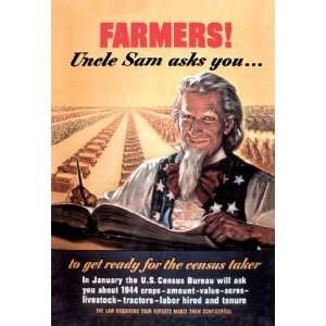  Farmers Uncle Sam Asks You 20x30 Canvas
