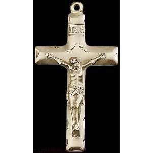  Simple Etched 14K Rosary Crucifix Jewelry