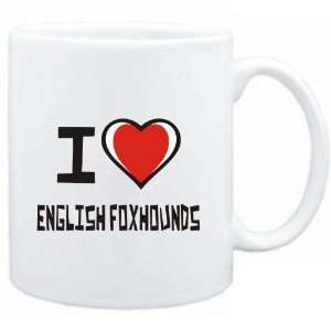  Mug White I love English Foxhounds  Dogs Sports 