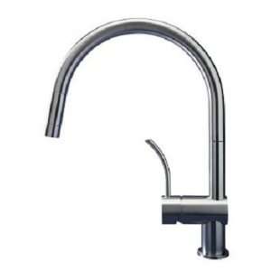  MGS Designs Vela single hole kitchen faucet with curved 