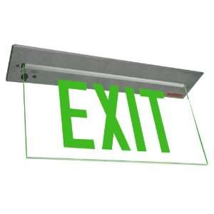  LED   Architectural Deluxe Edge Lit Exit Sign   AC and 