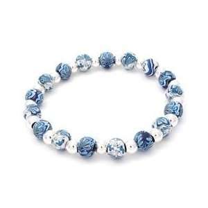   Collection Small Bead Bracelet with Sterling Rounds 