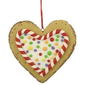  Heart Shaped Frosted Christmas Cookie Ornament