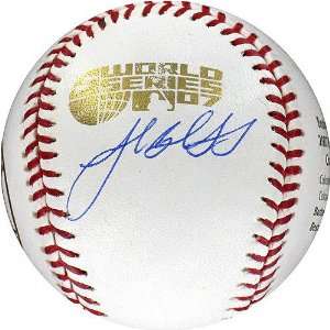  Josh Beckett Autographed 2007 World Series Champs Logo 