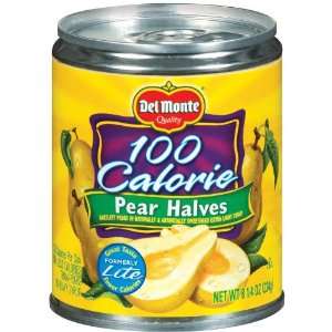 Del Monte 100 Calorie Pear Halves   12 Pack  Grocery 
