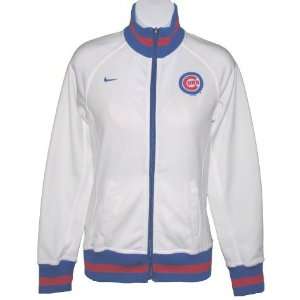  Womens Chicago Cubs White Cooperstown Track Jacket Sports 