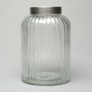 Tag Vintage Clear Glass Kitchen Large Canister, 21.5 Cup Capacity 