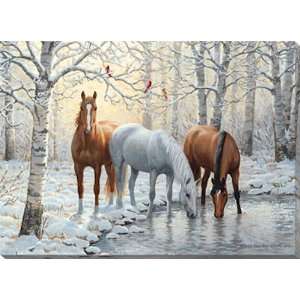   Horses Wrapped Canvas by Persis Clayton Weirs 