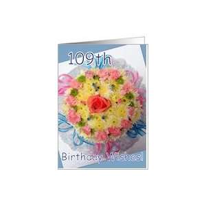  109th Birthday   Floral Cake Card Toys & Games