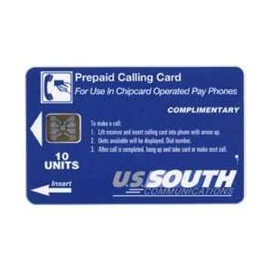 Collectible Phone Card 10u U.S. South Communications Complimentary 