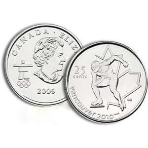  Canada 2009 25 Cents Coin Vancouver 2010 Olympics Games 