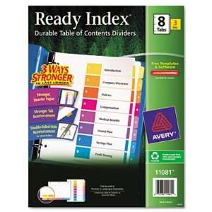  Avery EcoFriendly Ready Index Table of Contents Dividers 