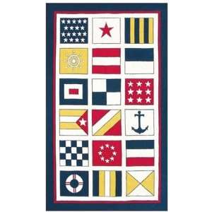  The Rug Market 11240 Nautical Flags Kids Rug Size 27 x 