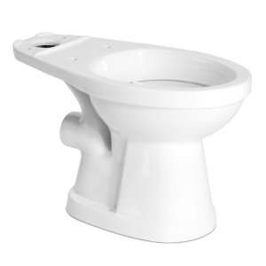   High ADA compliant Elongated Toilet bowl, Rear Spigot Toilet, White