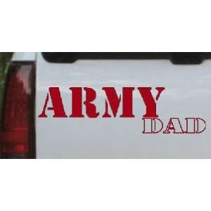 Red 50in X 14.2in    Army Dad Military Car Window Wall Laptop Decal 
