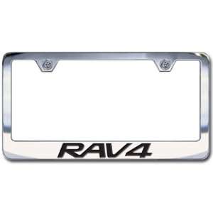 Toyota Rav4 Chrome Engraved License Plate Frame, Block 