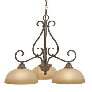 Golden Lighting 1567 ND3 PC Riverton Three Light Nook, Peppercorn 