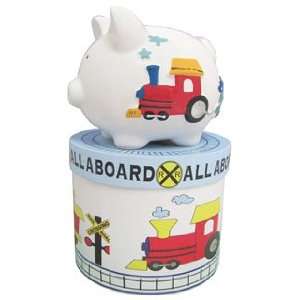  Personalized Mini Train Piggy Bank Christmas Ornament 