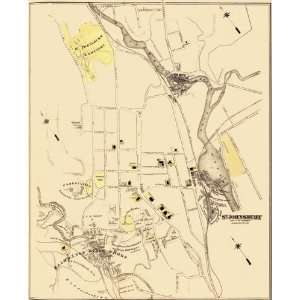    ST. JOHNSBURY VERMONT (VT) LANDOWNER MAP 1876