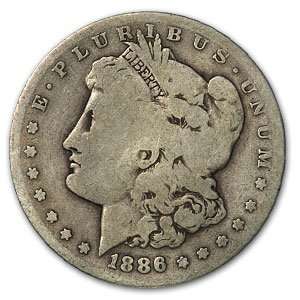  1886 S Morgan Silver Dollar   Good 