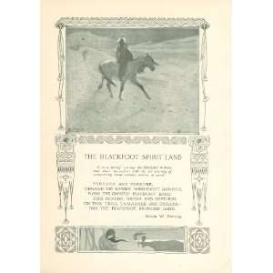  1904 Print / Poem The Blackfoot Spirit Land by Edwin M 