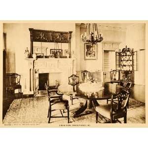 1916 Photogravure Colonial Dining Room Furniture Hepplewhite Chair 