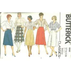  Misses Skirt Butterick Sewing Pattern 6550. (Size 8 10 12 