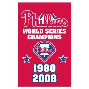  MLB Philadelphia Phillies  2 time champs Applique Banner 
