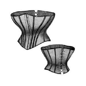  1868 Corset Without Gores Pattern 34 Bust   20 Waist 