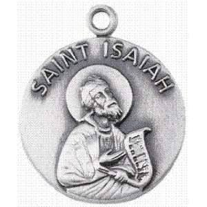  St. Isaiah Sterling Silver Medal with 18 Inch Chain 
