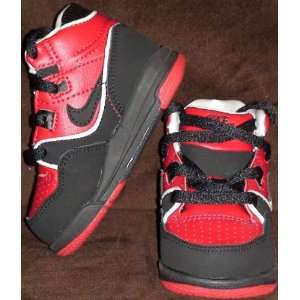  Nike Infant Shoe, Black and Red Hightop 316010 601, Size 3. Baby