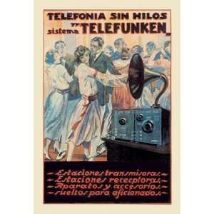   Telefonia sin Hilos Sistema Telefunken 20x30 poster