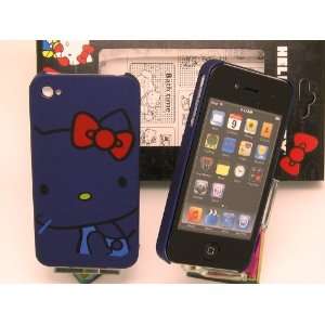 Hello Kitty Dark Blue Hard Back Cover Case for Apple iPhone 4 4G 4S 