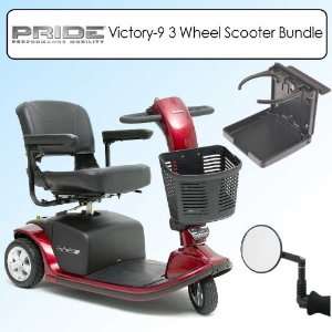  Pride Mobility Victory 9 3 Wheel Scooter S609 Red Bundle 