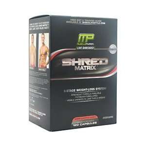  Muscle Pharm Shred Matrix Weight Loss System 120caps 