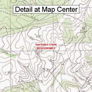  USGS Topographic Quadrangle Map   San Pedro Creek, Texas 