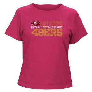  San Francisco 49ers Womens Red Cant Stop Her T Shirt 