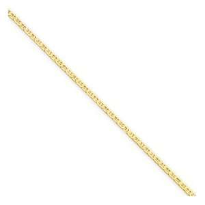  14k 1.3mm Anchor Pendant Chain 24 Inches Jewelry